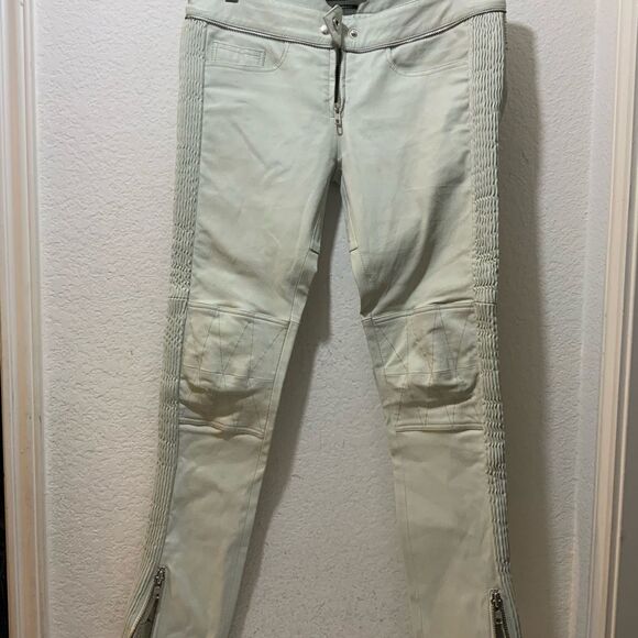 ISABEL MARANT gray  Lambskin Leather skinny Leg Pants 36 US 4 - Picture 2 of 13